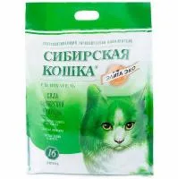 Сибирская кошка 24л Элитный силикагель ЗЕЛЕНЫЕ ГРАНУЛЫ наполнитель для туалета